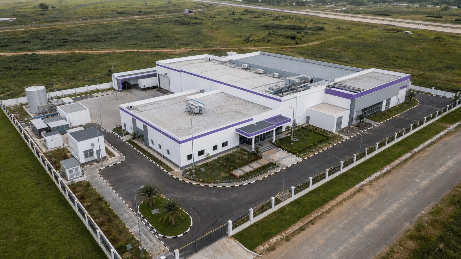 Aerial of the proposed compact IV bottle plant